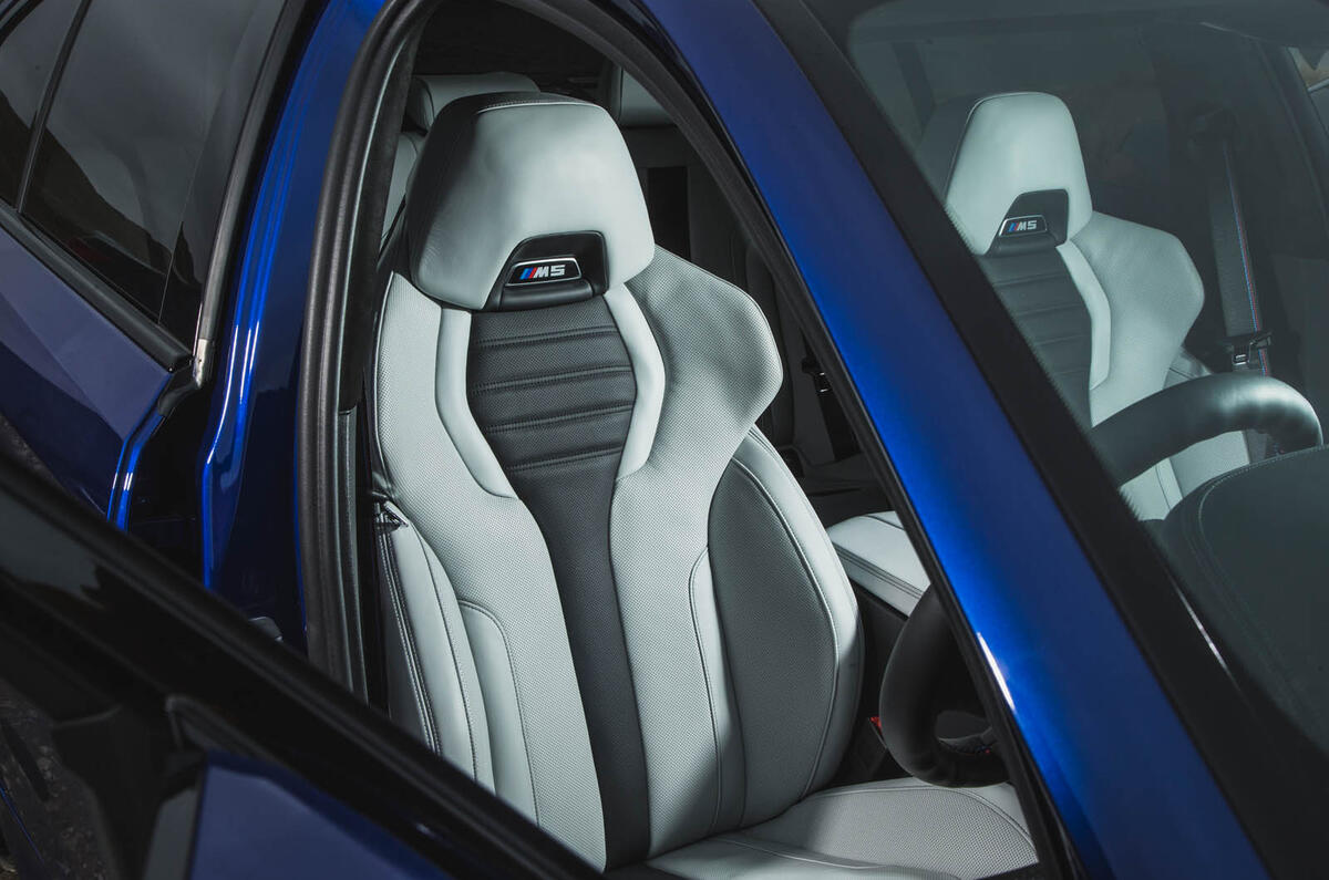BMW M5 2018 review front seats