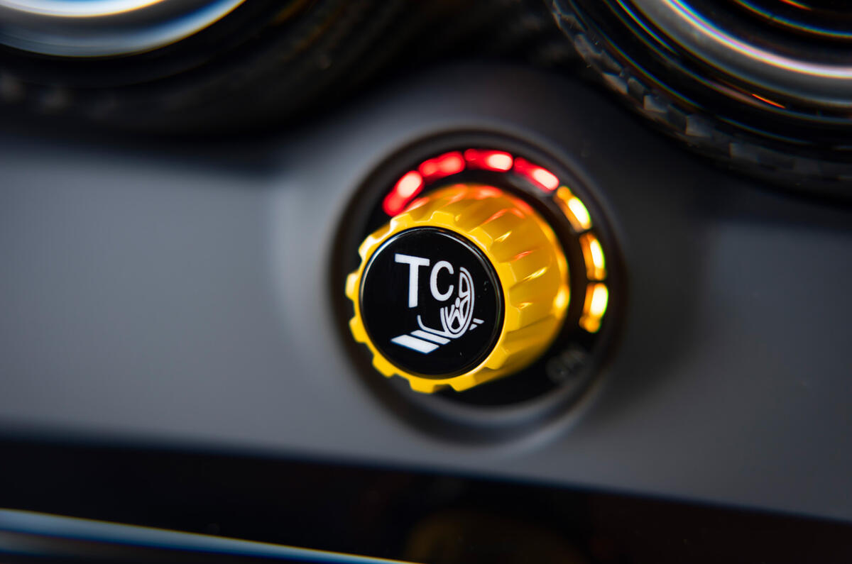 Mercedes-AMG GT Black Series road test review - traction control dial