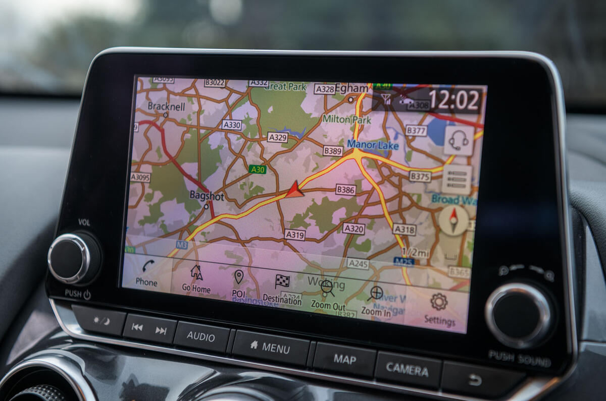 Nissan Juke 2020 road test review - navigation