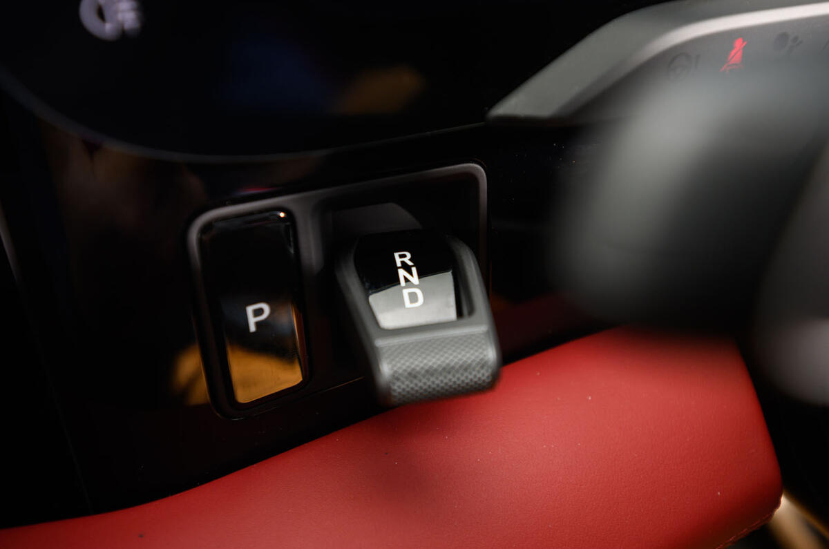 Porsche Taycan 2020 road test review - gear selector