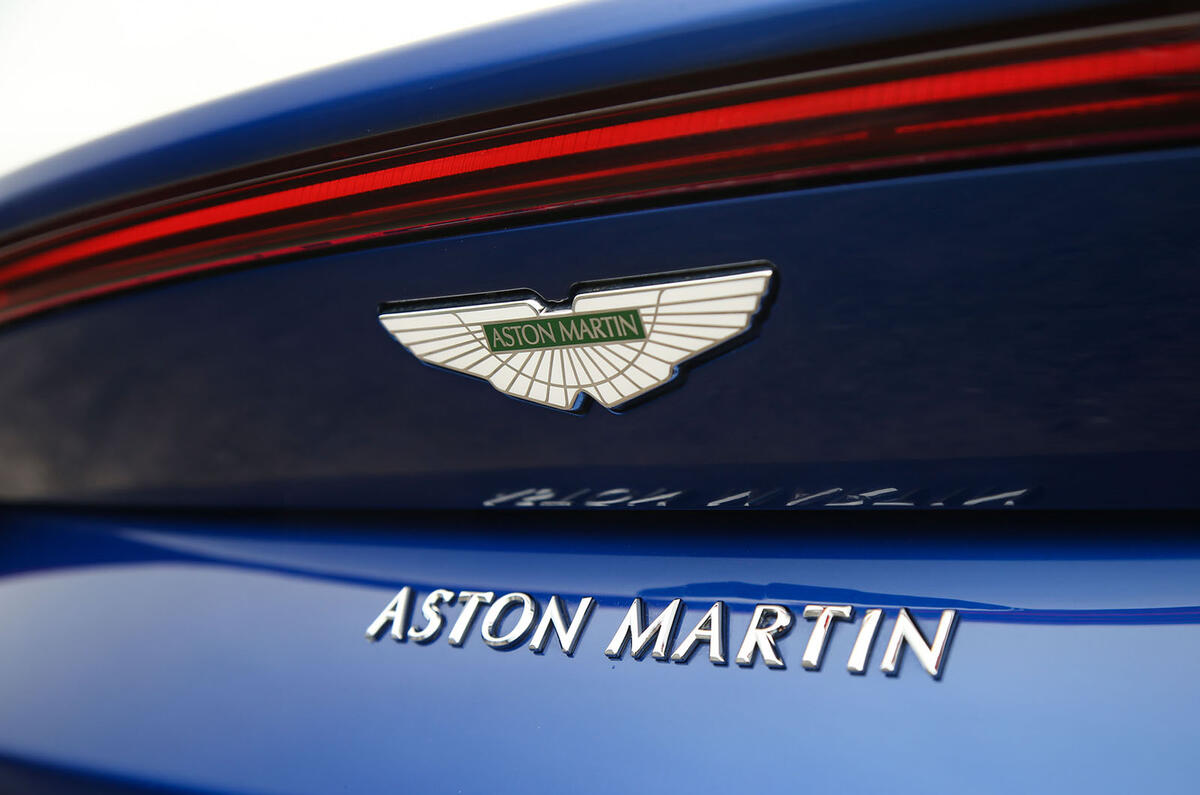 Aston Martin Vantage 2018 review rear badge