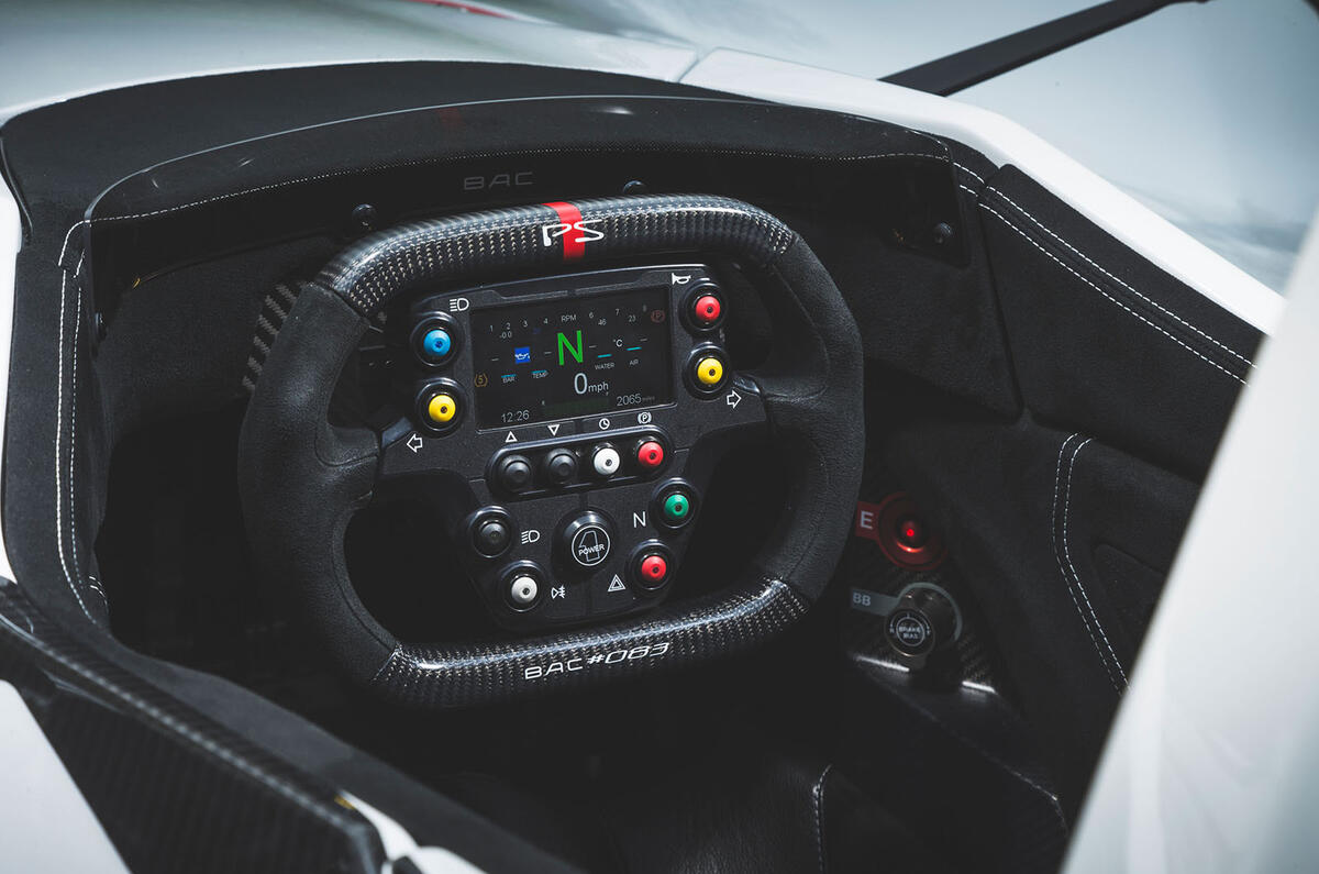 BAC Mono 2018 review - steering wheel