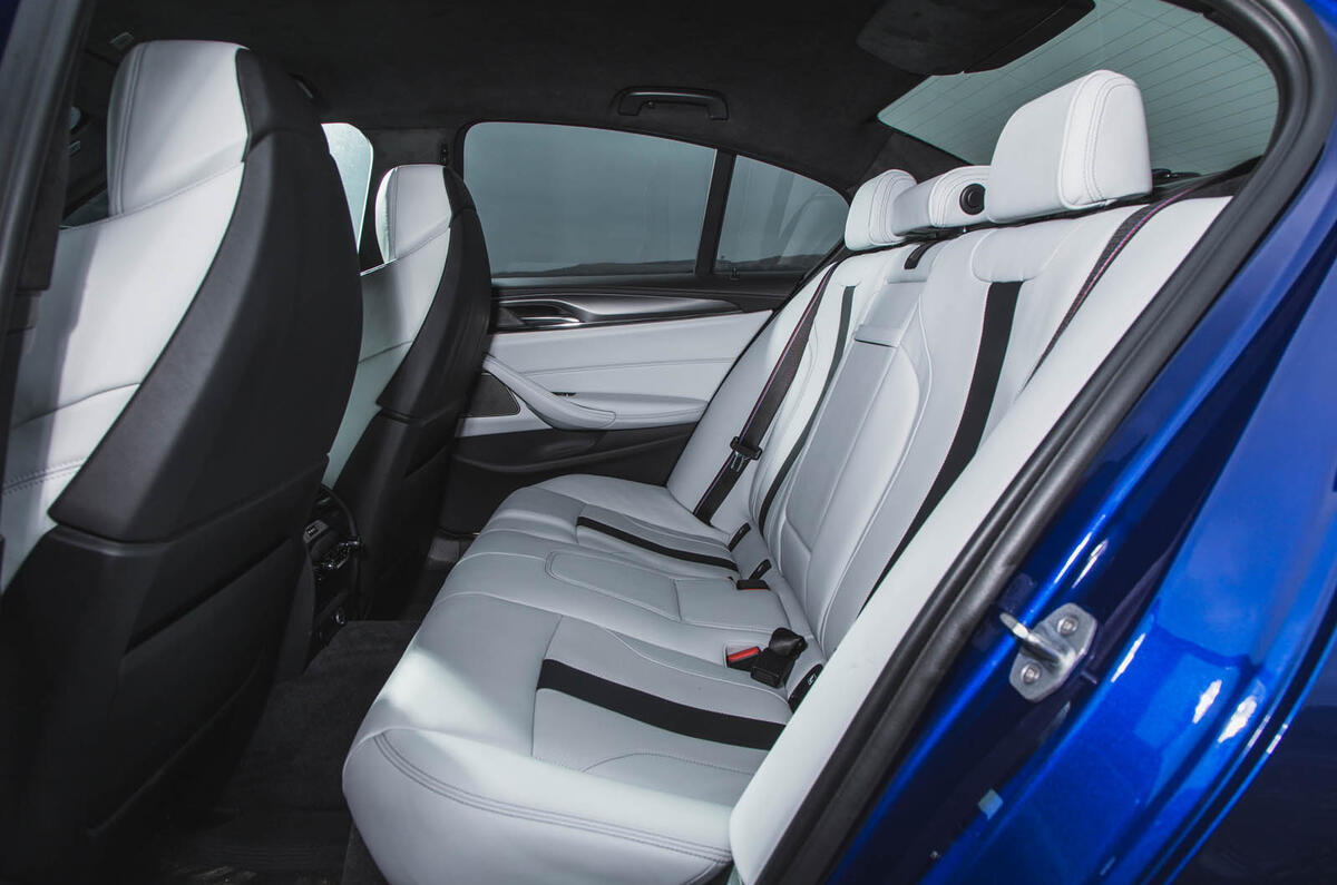 BMW M5 2018 review rear seats