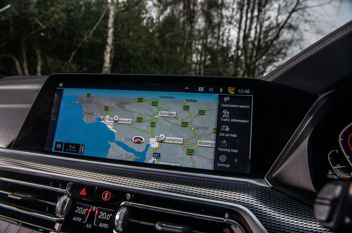 BMW X5 2018 road test review - satnav