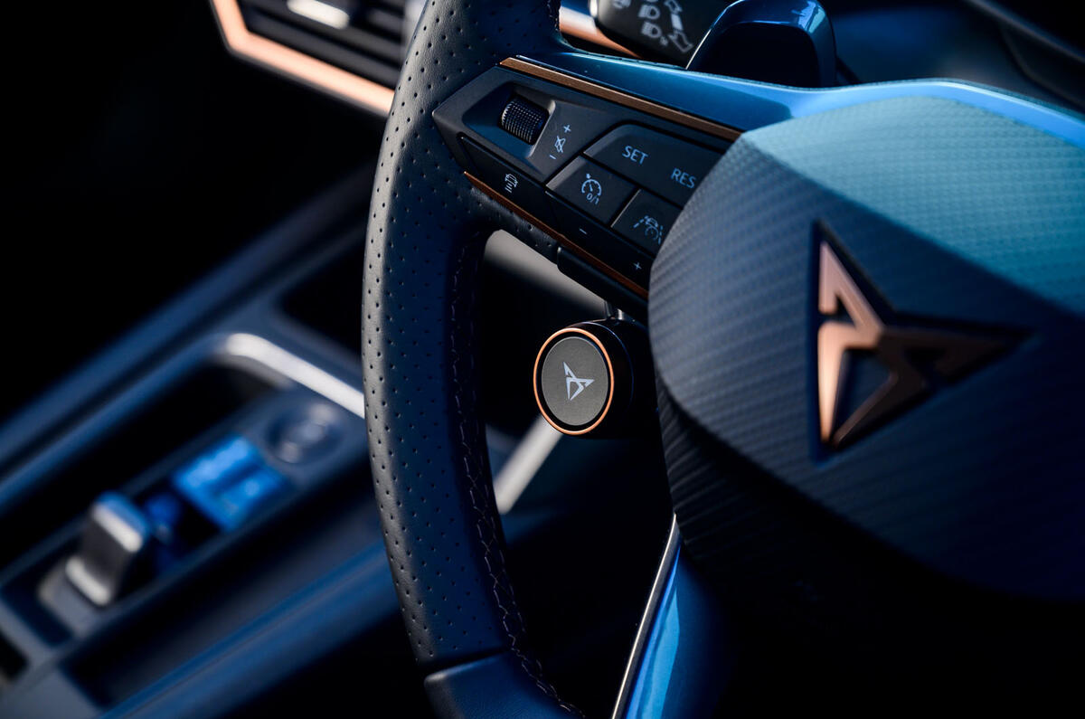 16 Cupra Formentor 2021 road test review steering wheel
