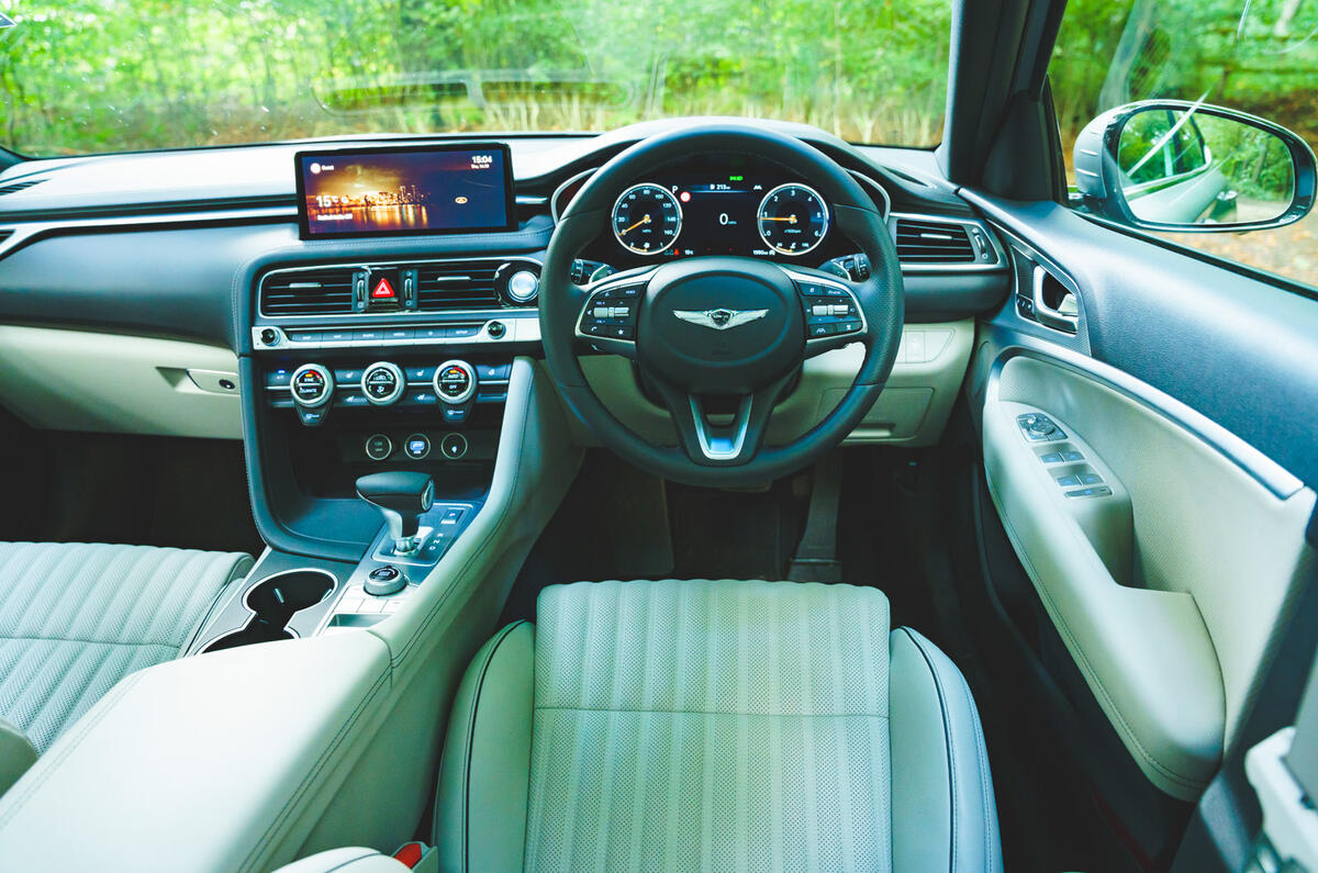 16 Genesis G70 2021 road test review dashboard