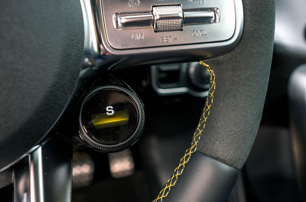 Mercedes-AMG A45 S 4Matic+ 2020 road test review - drive mode select