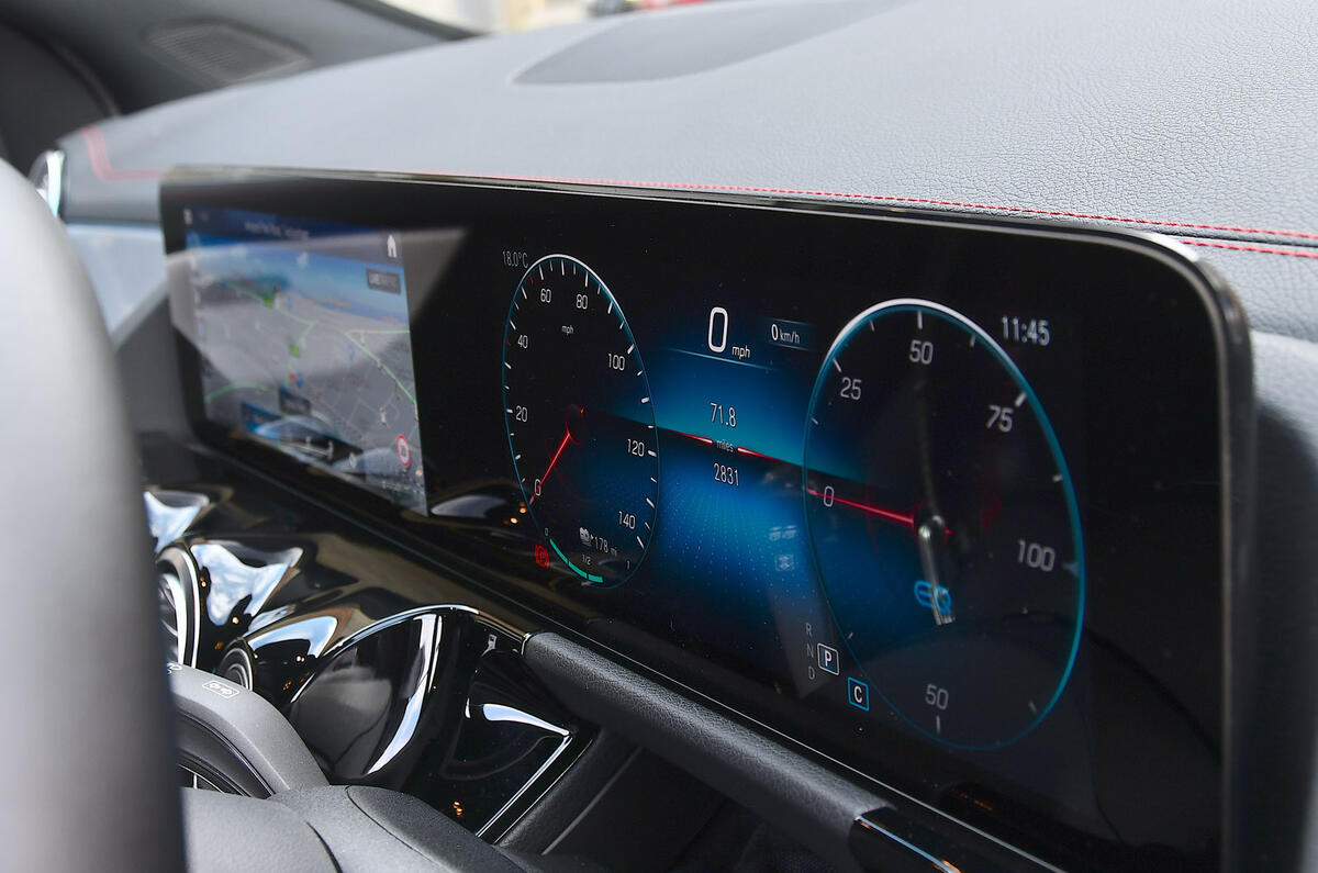 16 Mercedes Benz EQA 2021 road test review instruments