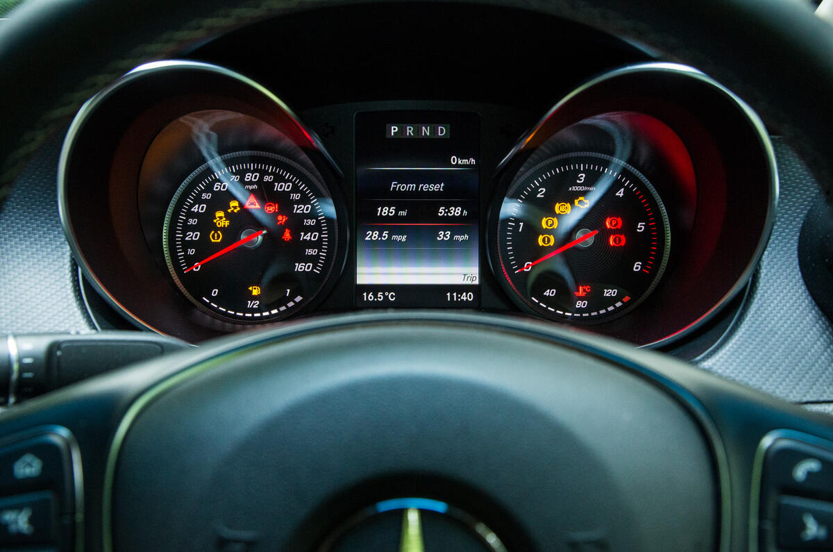 Mercedes-Benz X-Class road test review instrument cluster
