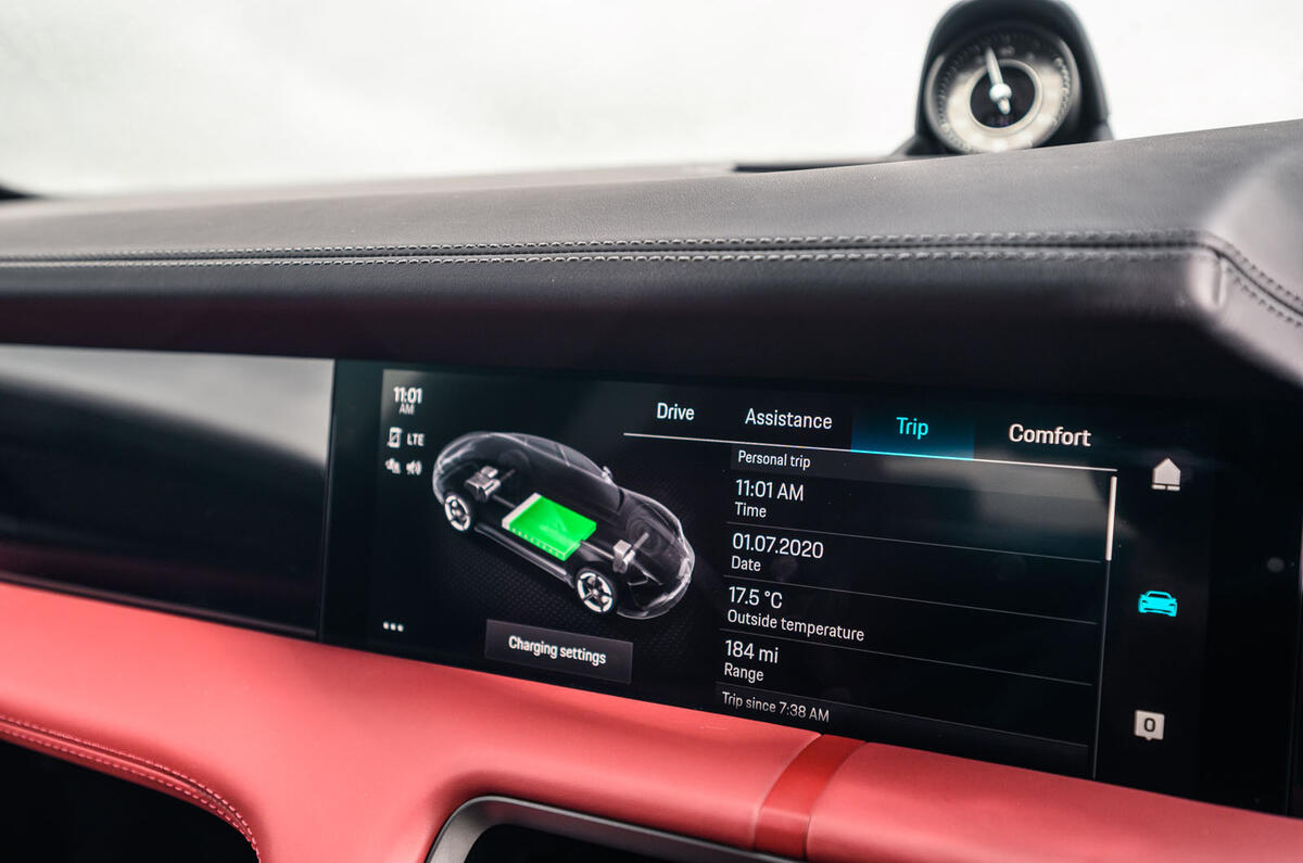 Porsche Taycan 2020 road test review - infotainment