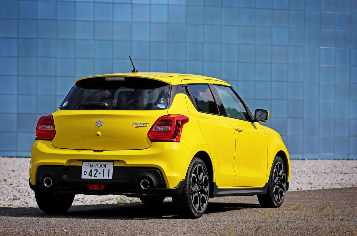 Suzuji Swift Sport Japan-spec review rear quarter