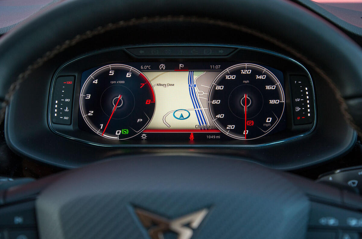 Cupra Ateca 2019 road test review - digital instruments