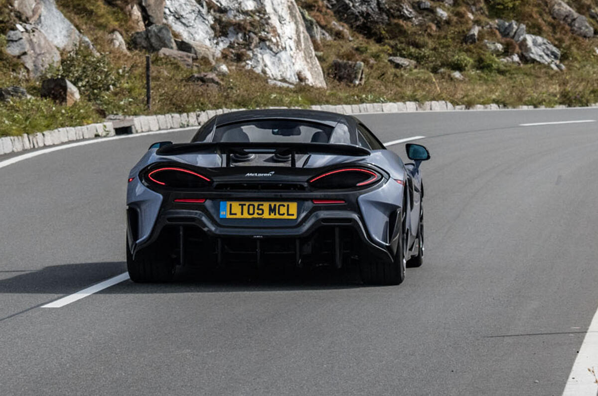 McLaren 600LT 2018 review - on the road rear