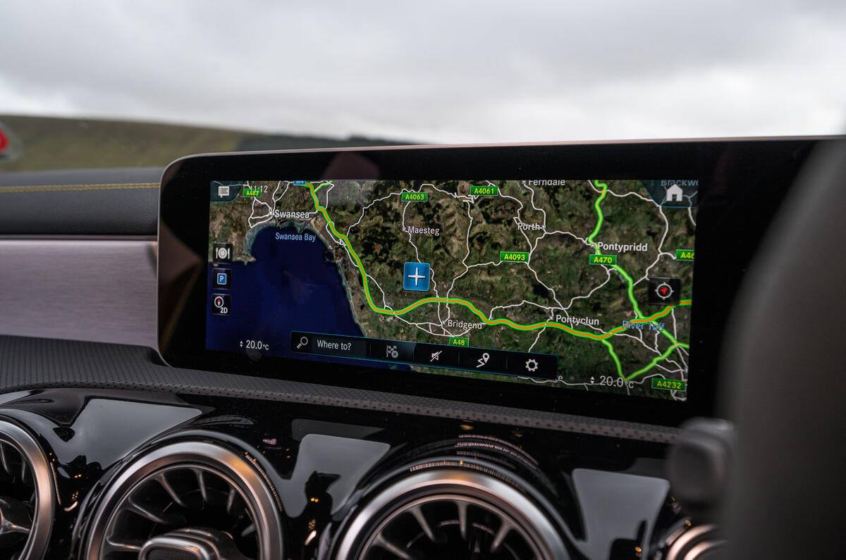 Mercedes-AMG A45 S 4Matic+ 2020 road test review - infotainment