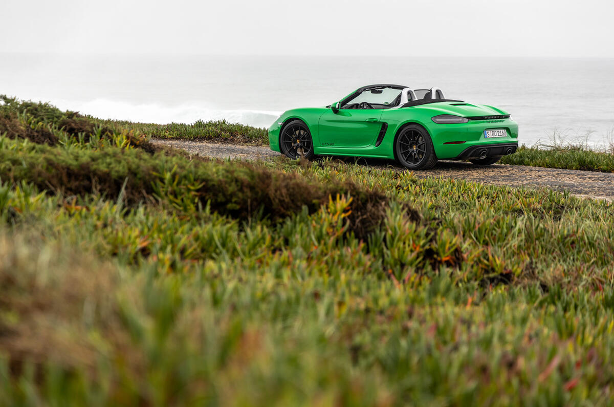 Porsche 718 Boxster GTS 4.0 2020 road test review - static rear