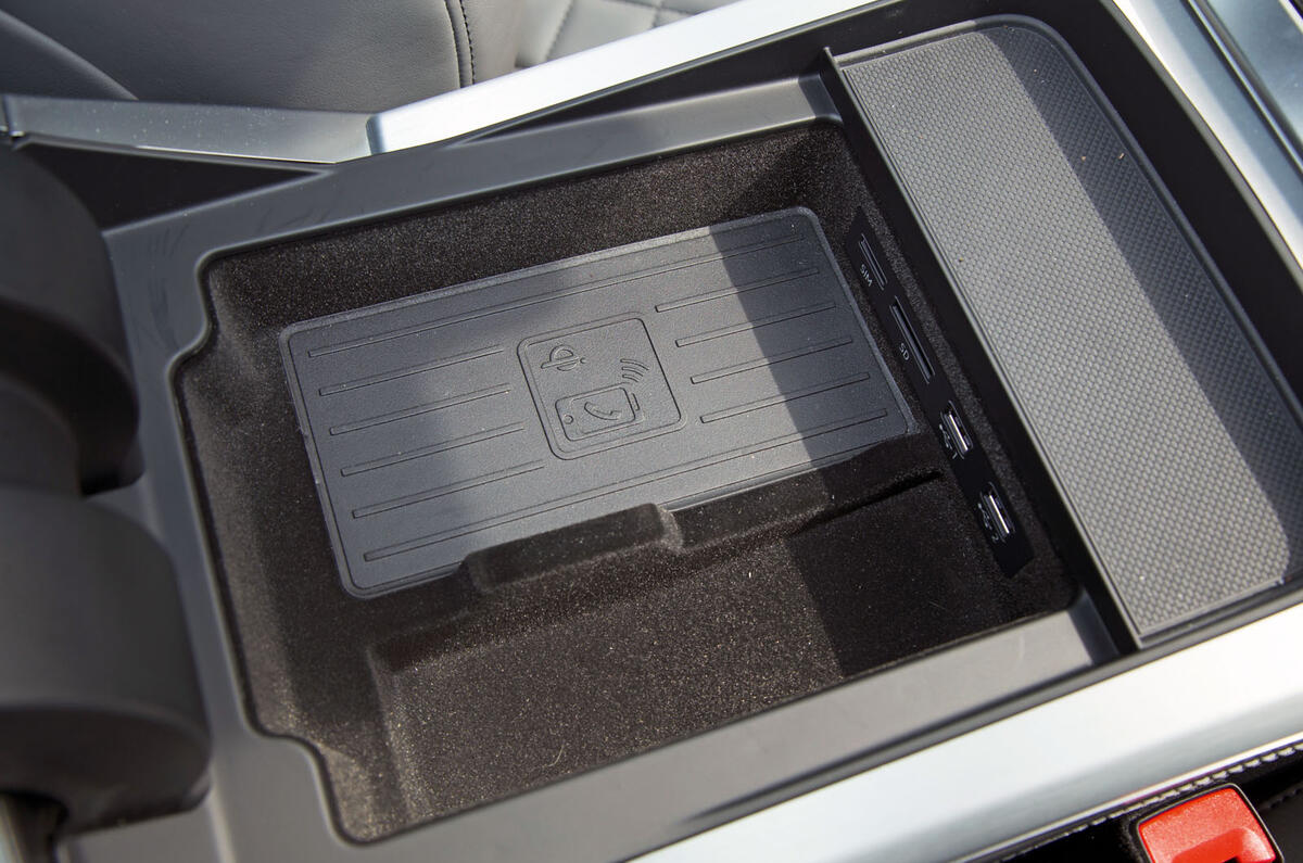 Audi Q8 50 TDI Quattro S Line 2018 road test review - wireless charger