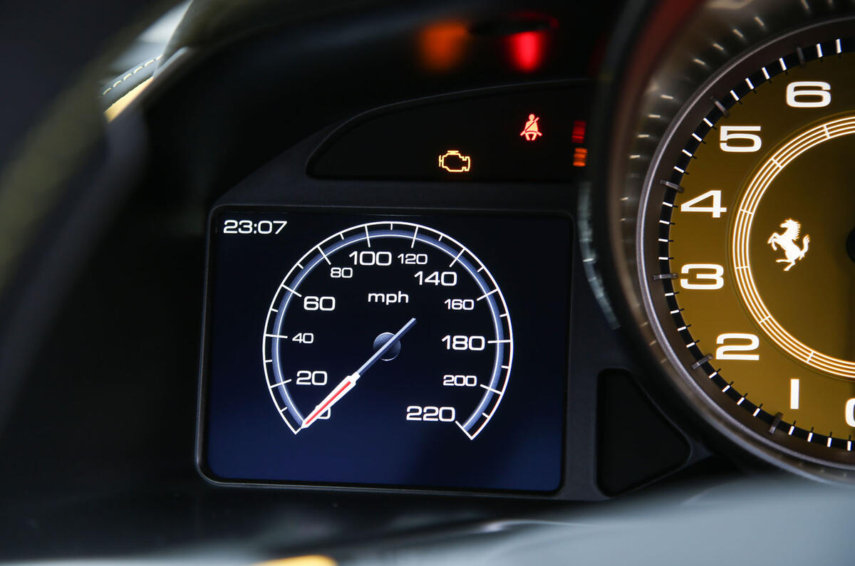 Ferrari 812 Superfast 2018 road test review digital dial