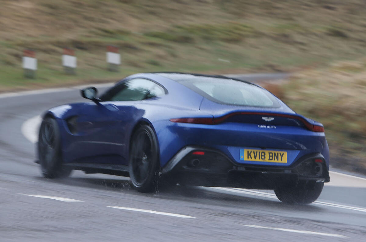 Aston Martin Vantage 2018 review hero rear