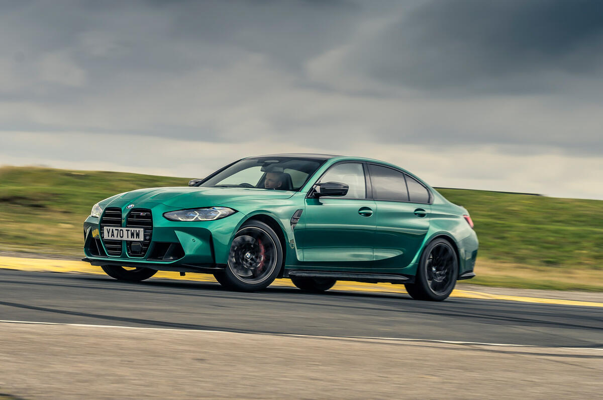 2 bmw m3 competition 2021 uk first drive review ok hero side
