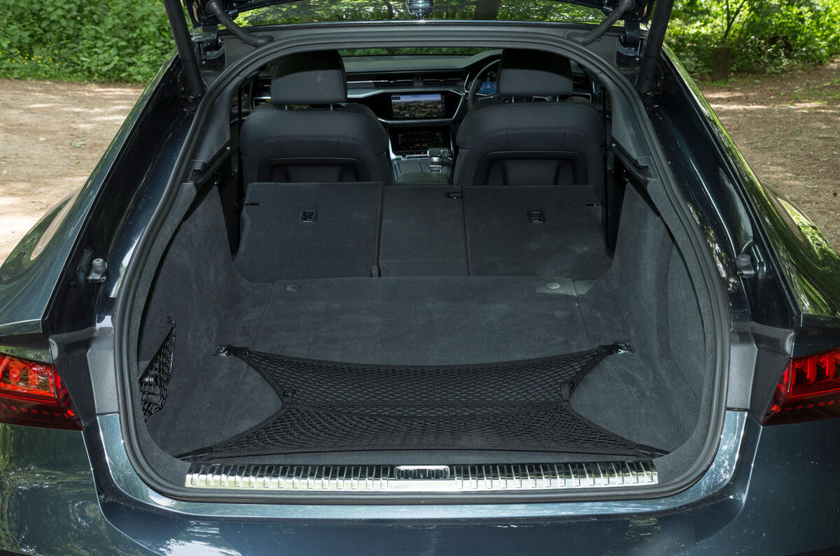 Audi A7 Sportback 2018 road test review boot space seats down