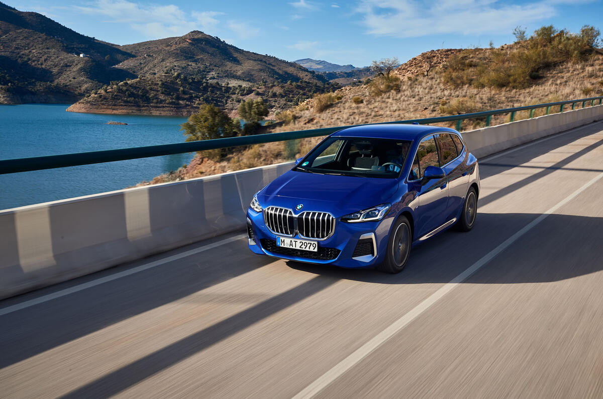 20 bmw 2 series active tourer 2022 first drive review on road front