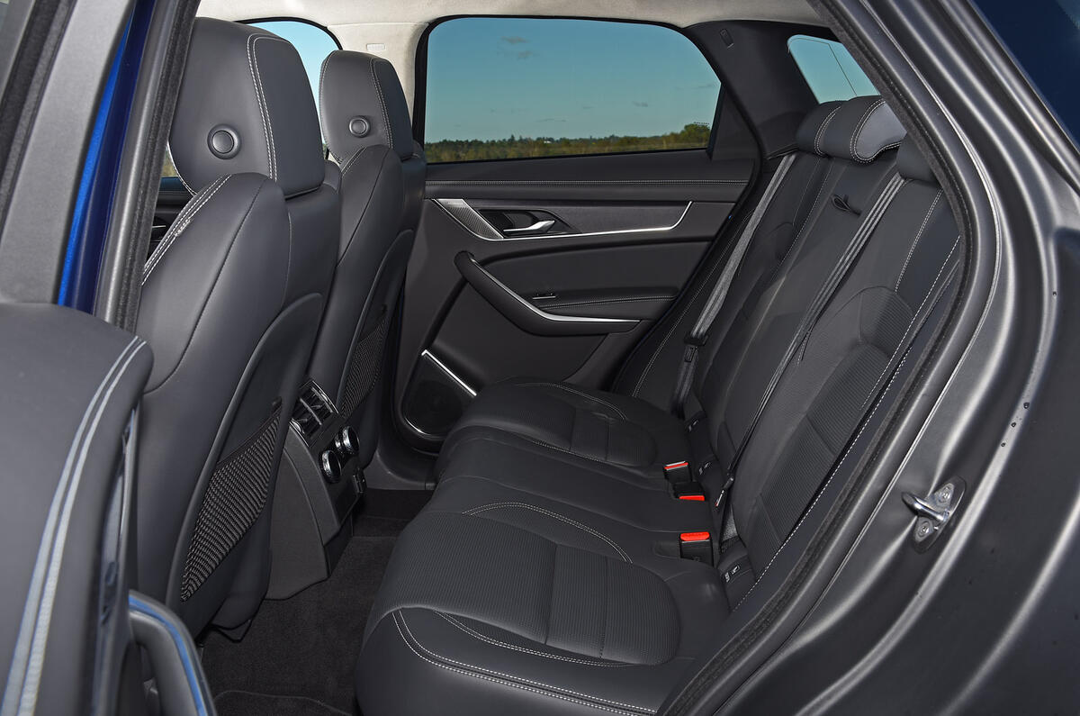 20 Jaguar F Pace P400e 2021 road test review rear seats