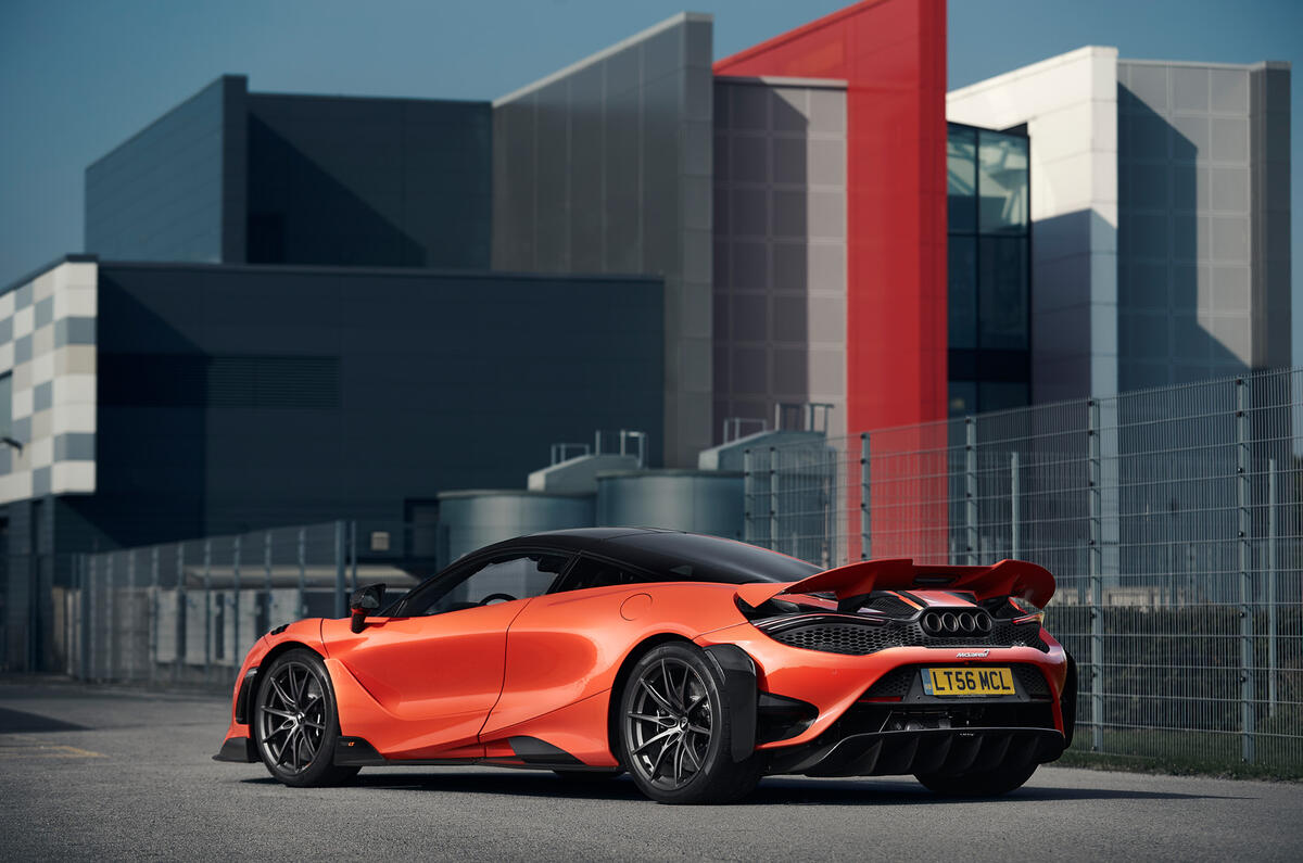 McLaren 765LT 2020 road test review - static rear