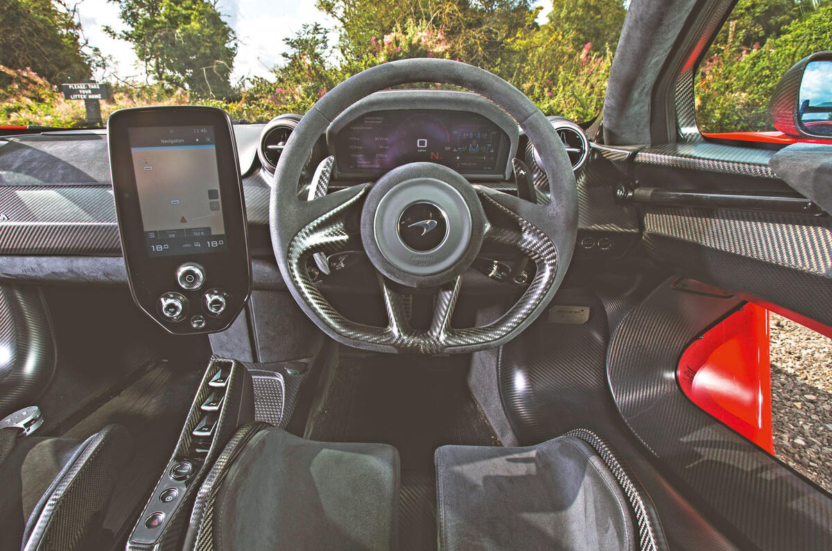 McLaren Senna 2018 road test review - dashboard