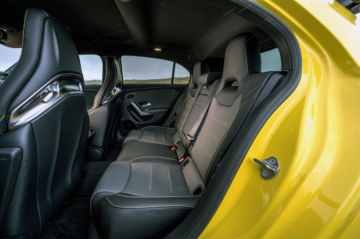 Mercedes-AMG A45 S 4Matic+ 2020 road test review - rear seats