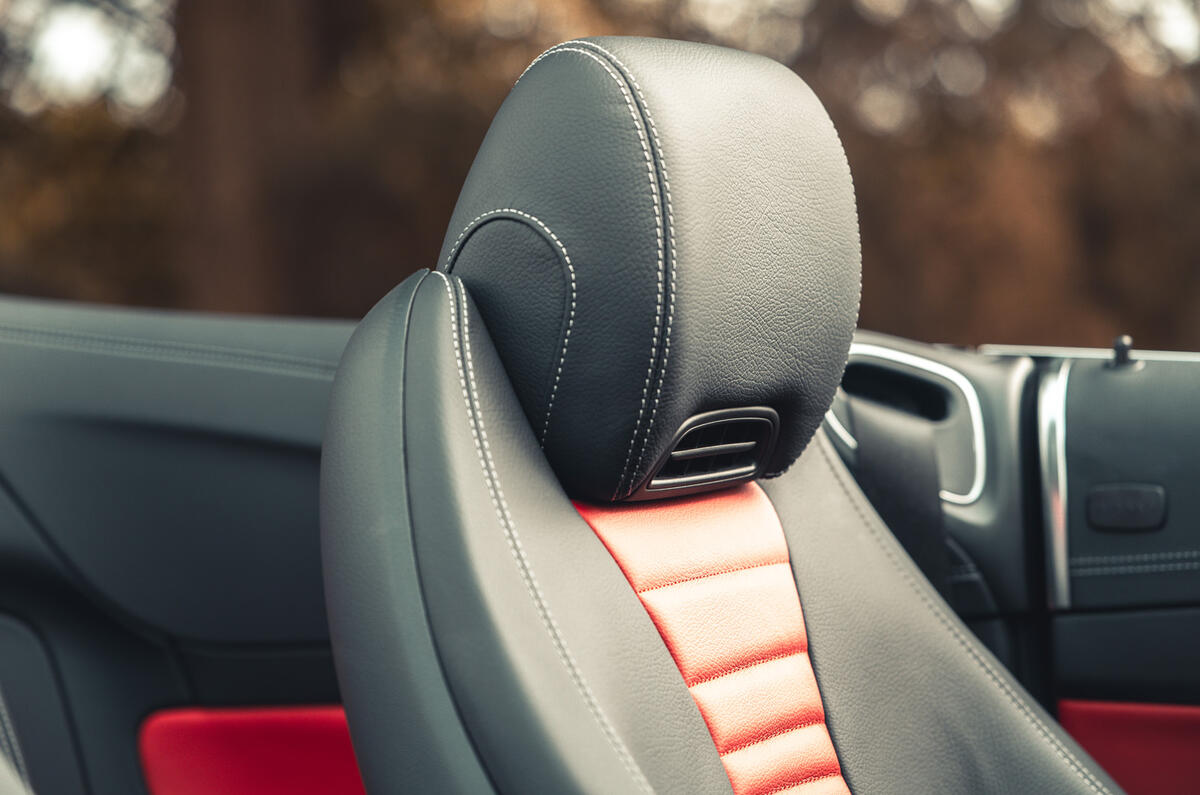 20 Mercedes Benz E Class Cabriolet 2021 road test review front seats