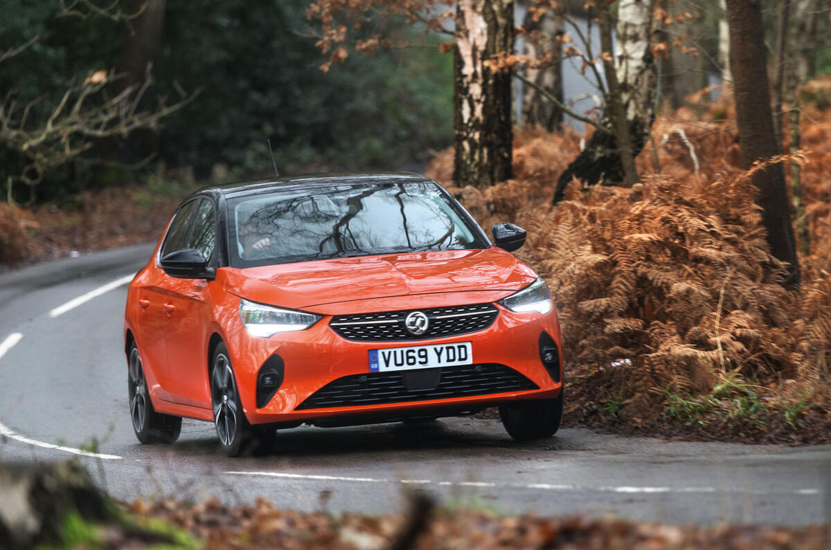 Vauxhall Corsa 2020 road test review - cornering front