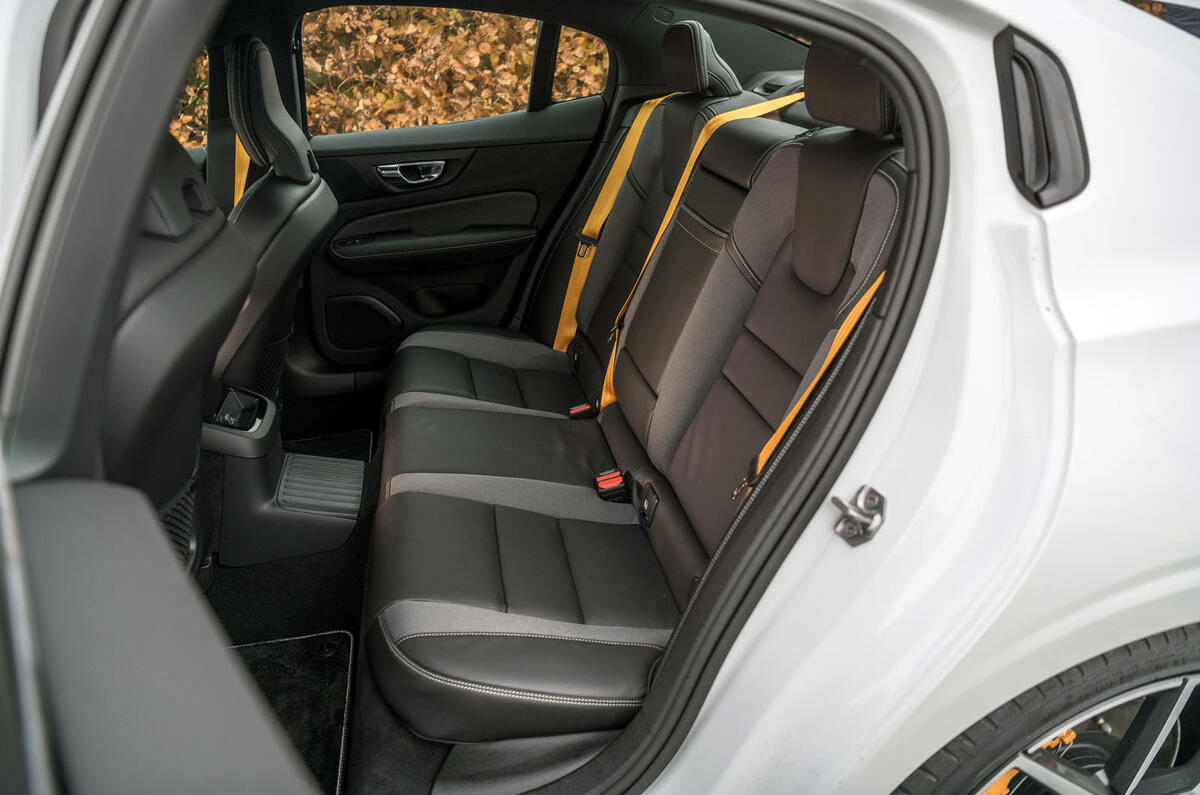 Volvo S60 Polestar Engineered 2020 road test review - rear seats