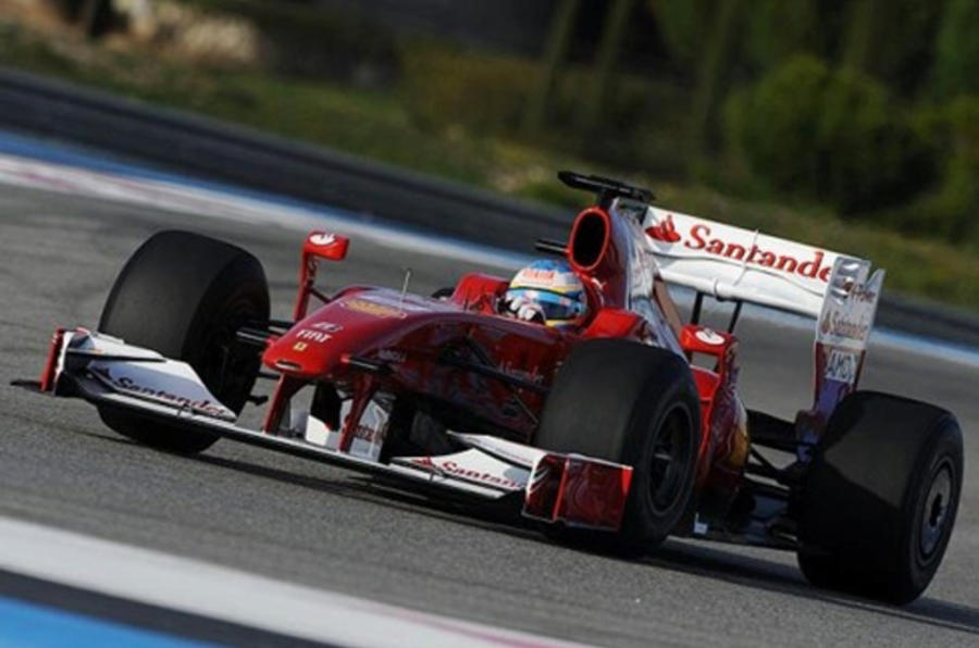 Alonso's first Ferrari test