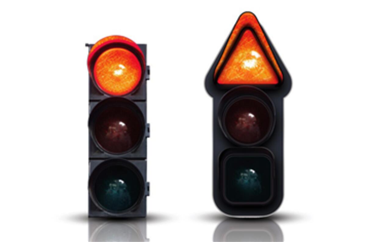 Traffic light for the colourblind