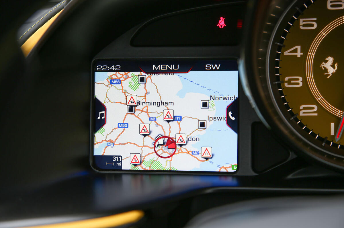 Ferrari 812 Superfast 2018 road test review satnav