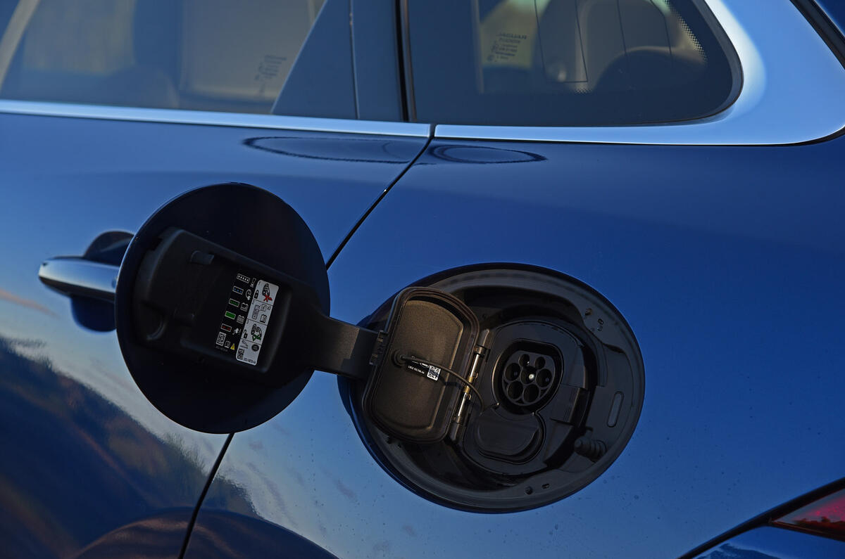 22 Jaguar F Pace P400e 2021 road test review charge port