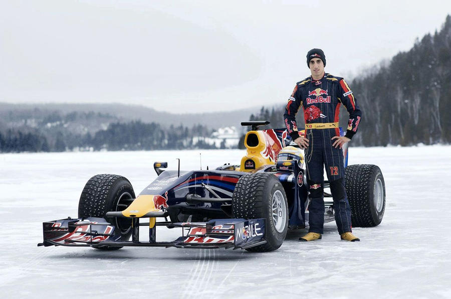 Red Bull F1 car on ice: pics