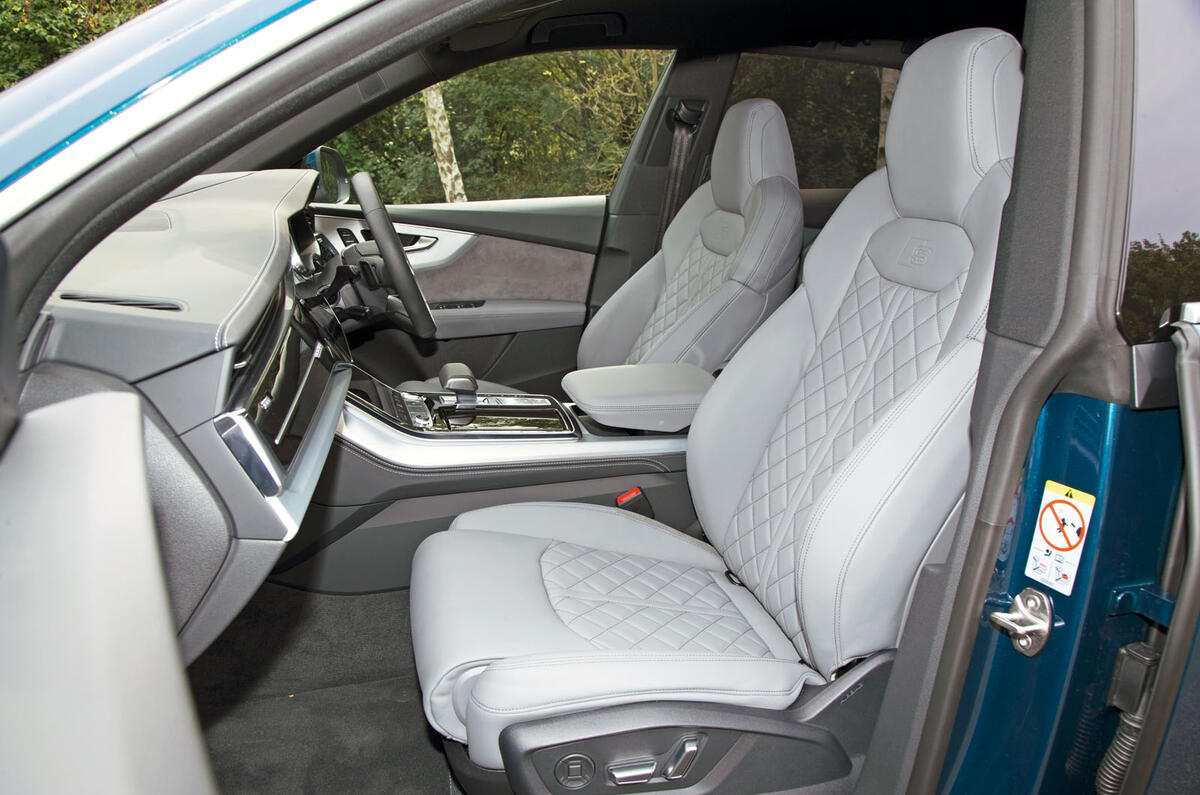 Audi Q8 50 TDI Quattro S Line 2018 road test review - front seats