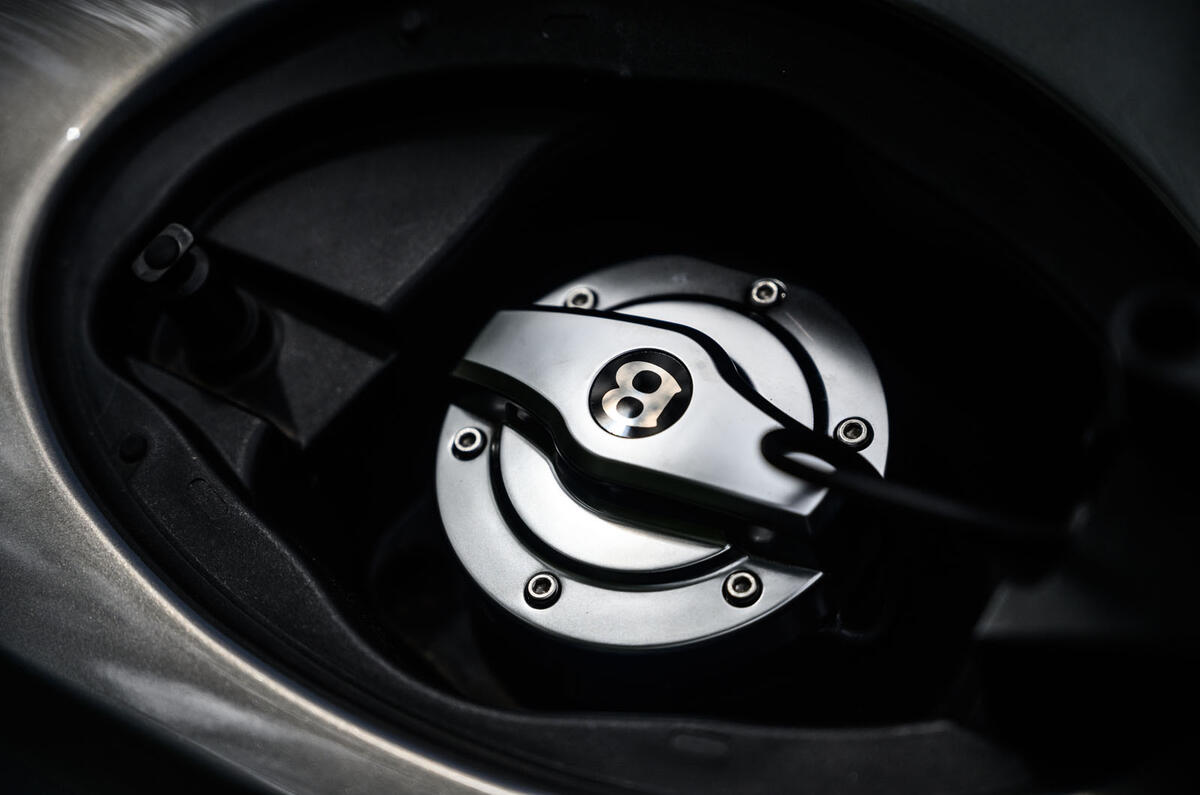 Bentley Flying Spur 2020 road test review - fuel cap