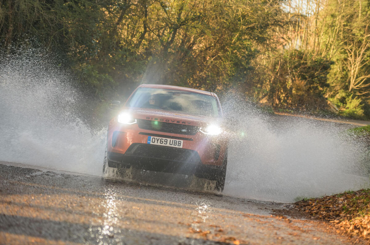 Land Rover Discovery Sport 2020 road test review - splash front