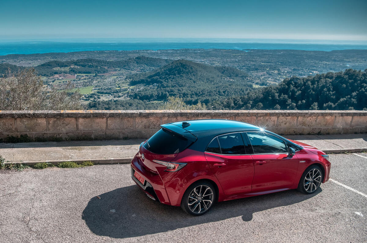 Toyota Corolla hybrid hatchback 2019 road test review - static rear