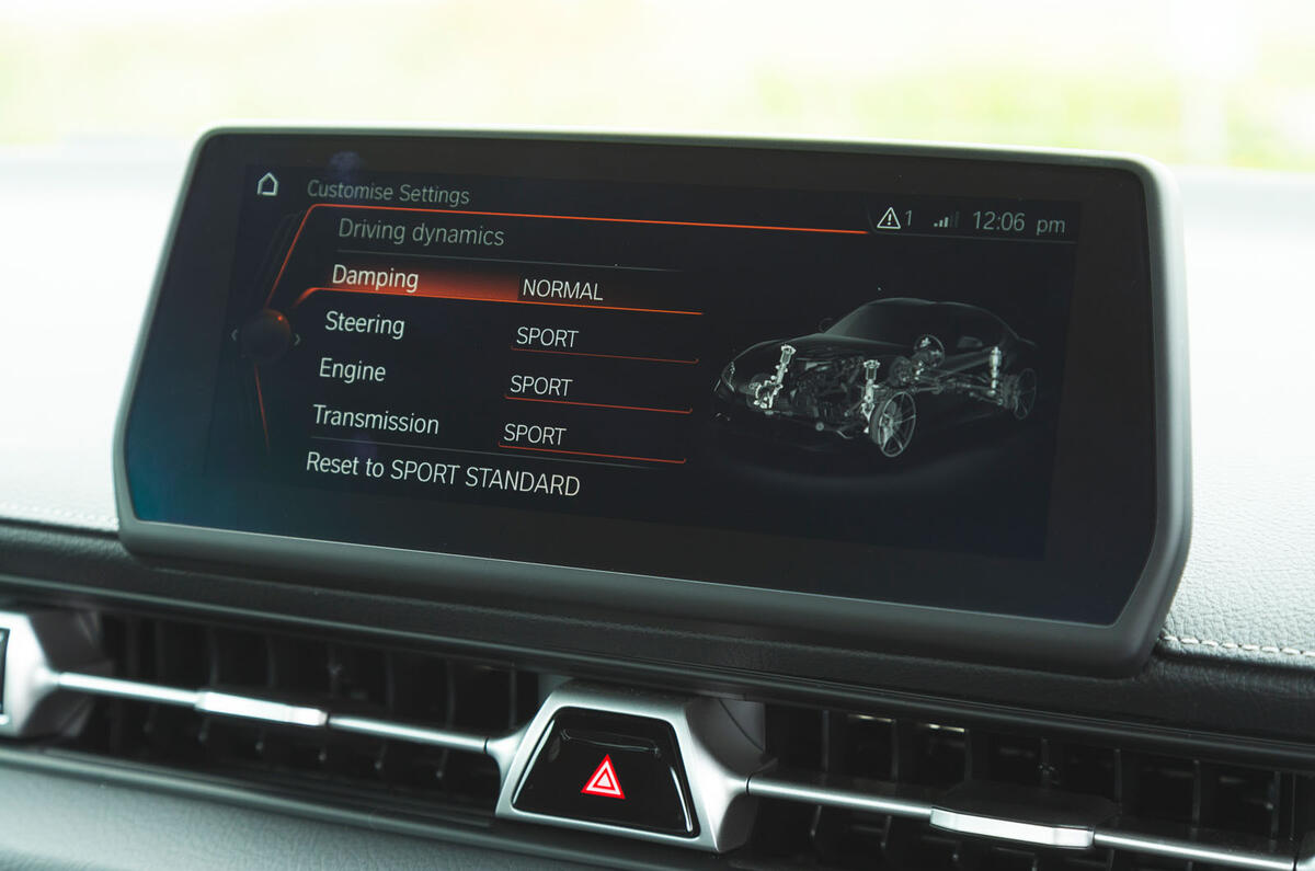 Toyota GR Supra 2019 road test review - drive modes setup