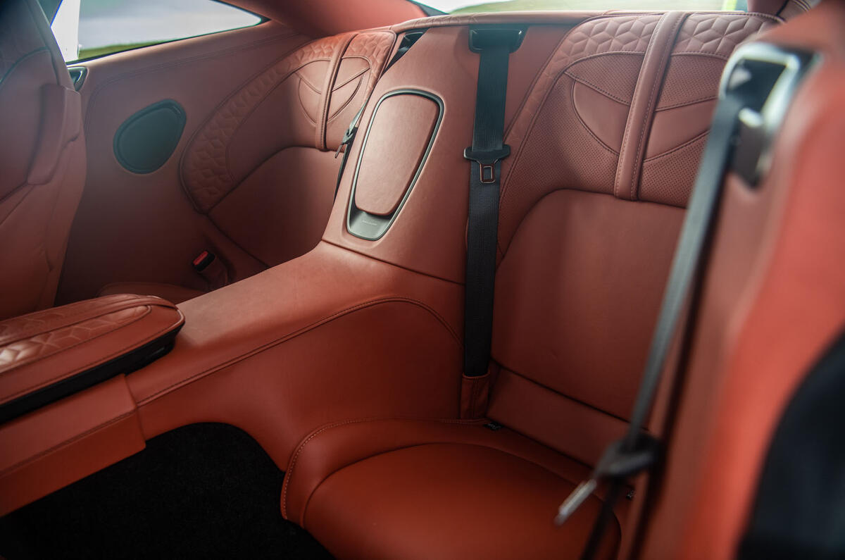 Aston Martin DBS Superleggera 2018 road test review - rear seats