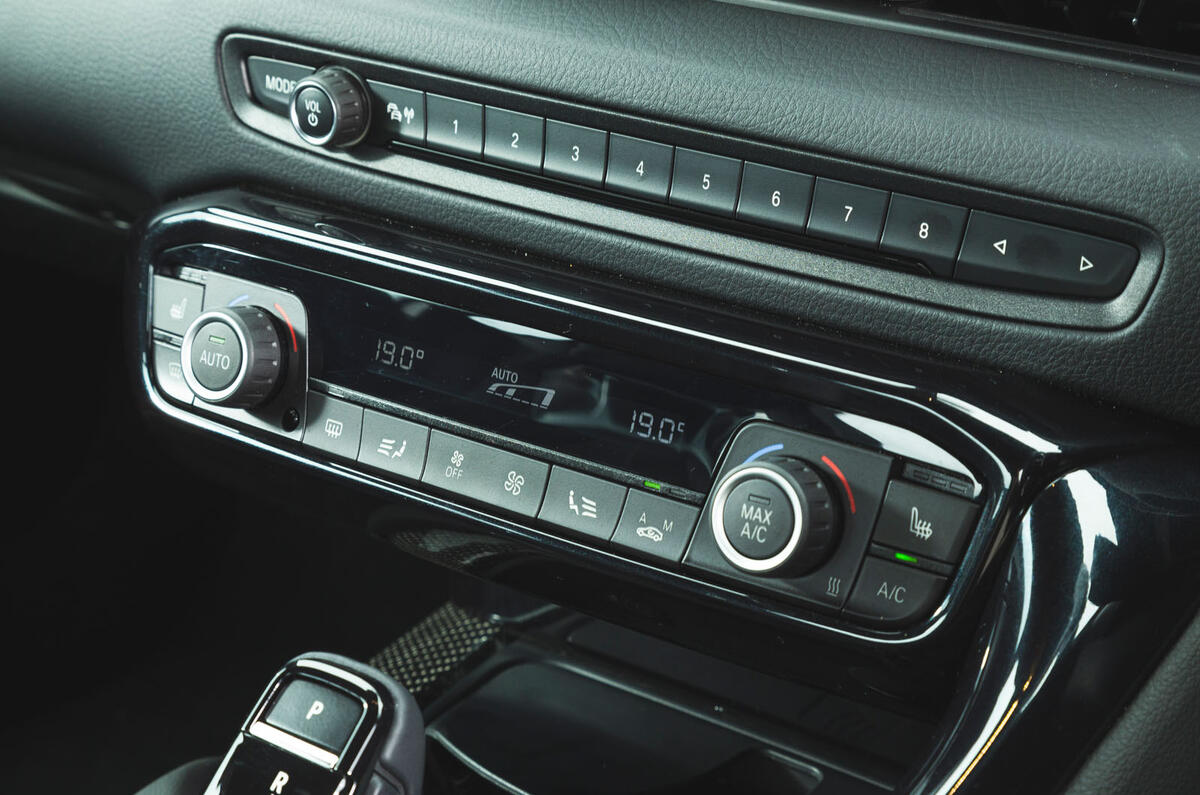 Toyota GR Supra 2019 road test review - climate controls