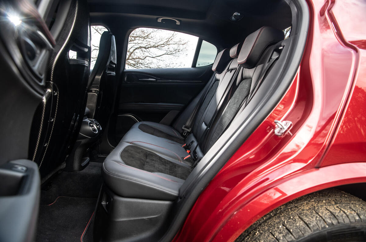 Alfa Romeo Stelvio Quadrifoglio 2019 road test review - rear seats