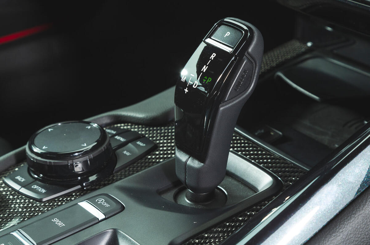 Toyota GR Supra 2019 road test review - gearstick