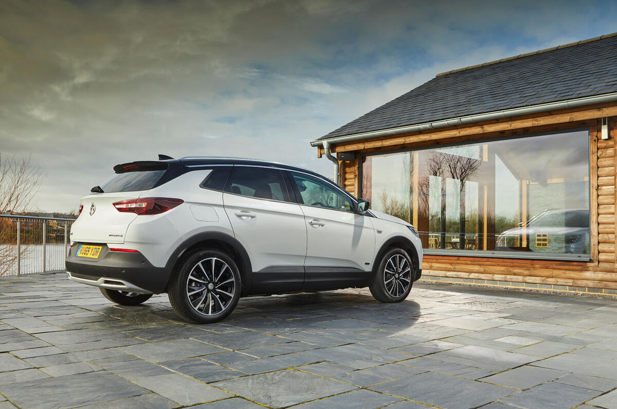 Vauxhall Grandland X Hybrid4 2020 road test review - static rear