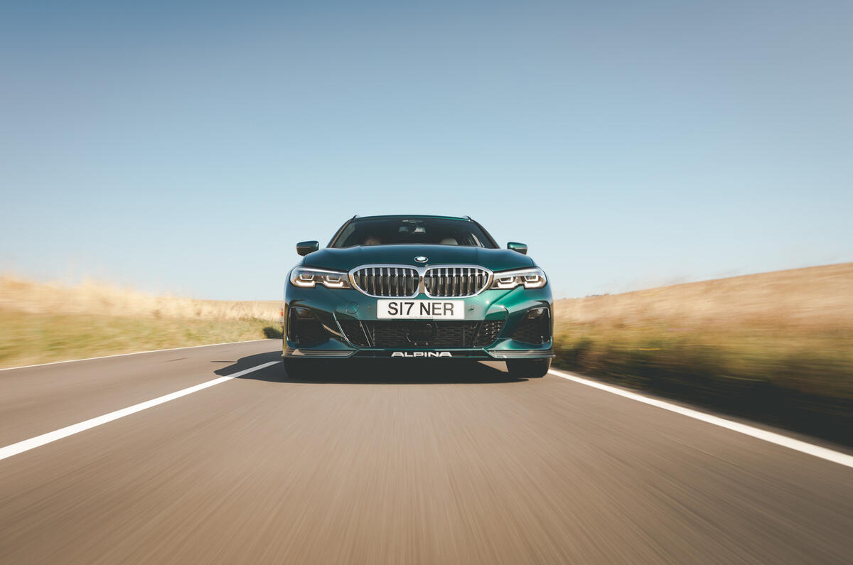 Alpina B3 Touring 2020 road test review - on the road nose
