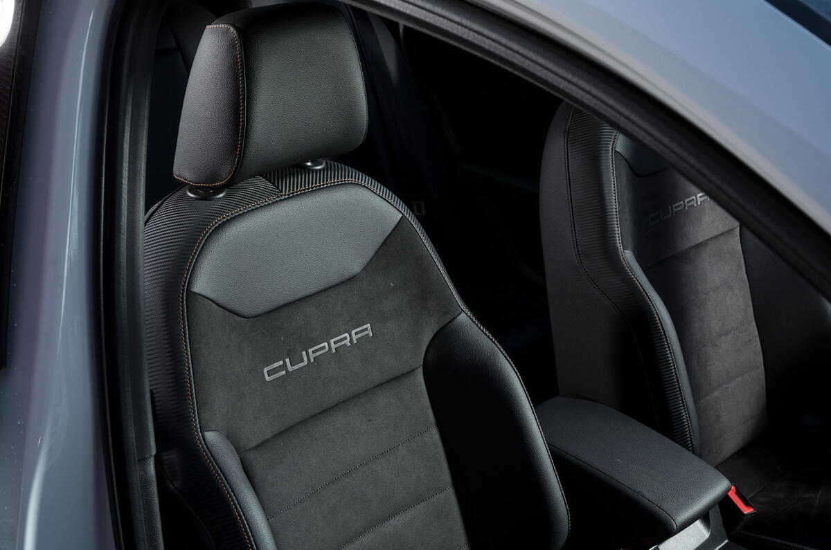 Cupra Ateca 2019 road test review - front seats