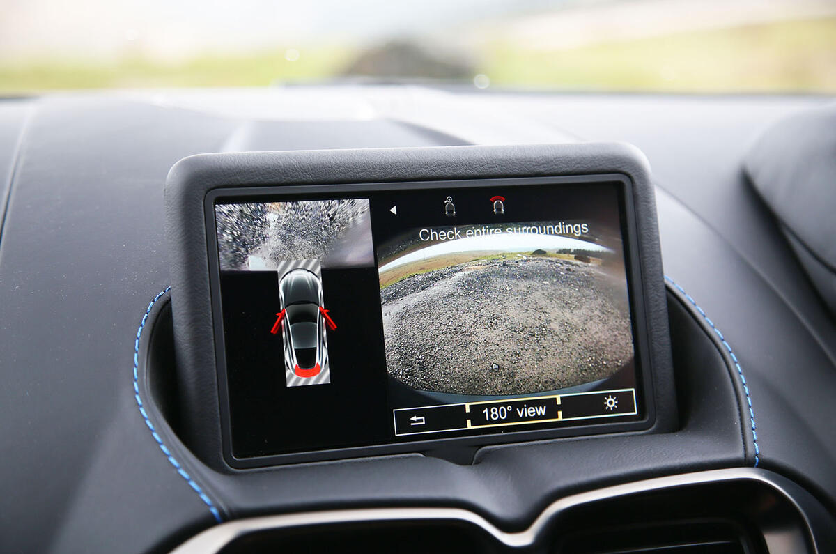 Aston Martin Vantage 2018 review infotainment parking cameras